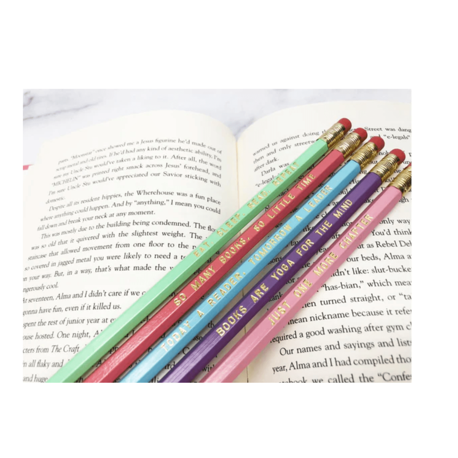 Book Lover Pencil Set - Sienna & Slate