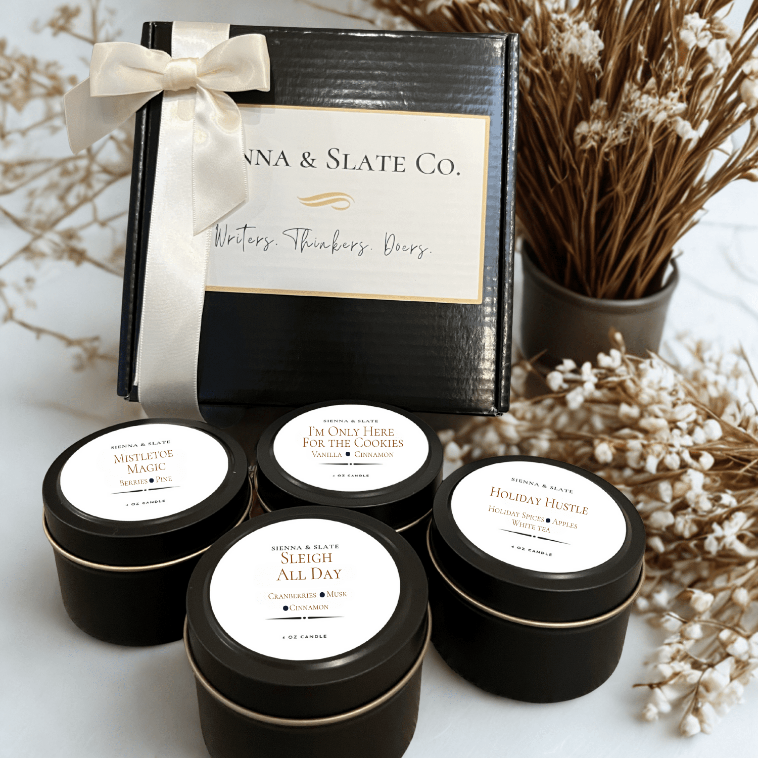 Build Your Own 4 - Pack 4oz. Candle Box - Sienna & Slate