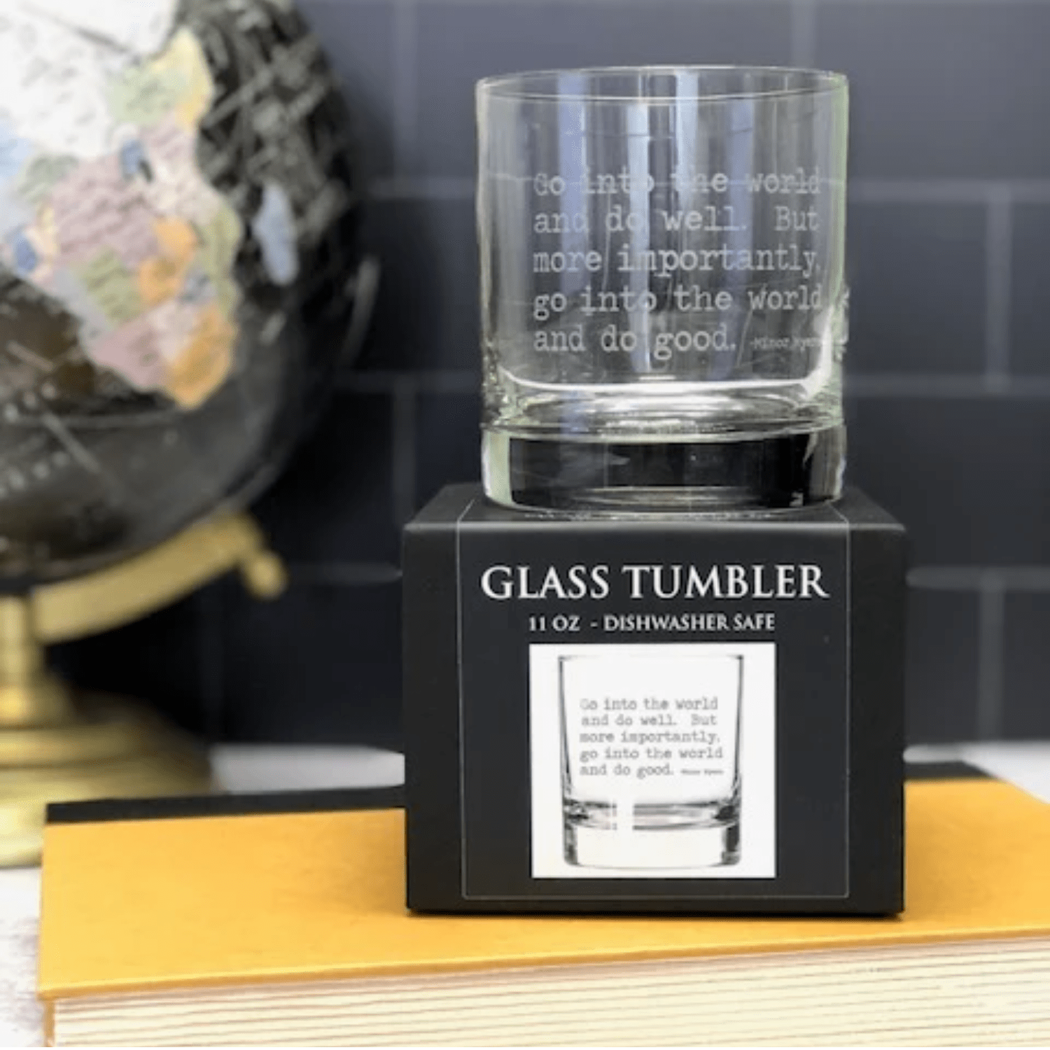 Go Into the World and Do Good 11oz Glass Tumbler - Sienna & Slate