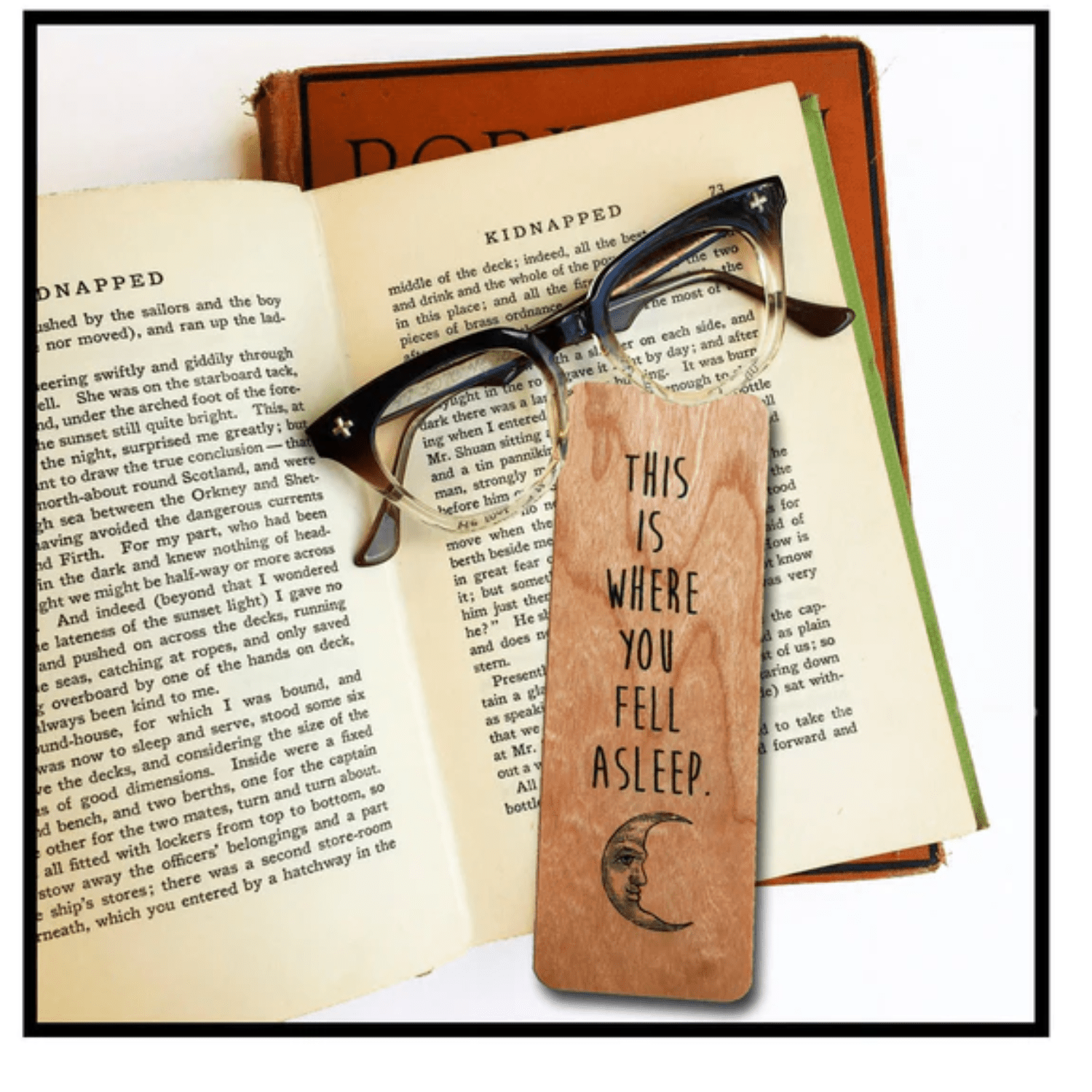 This is where you fell asleep. - Wood Bookmark - Sienna & Slate