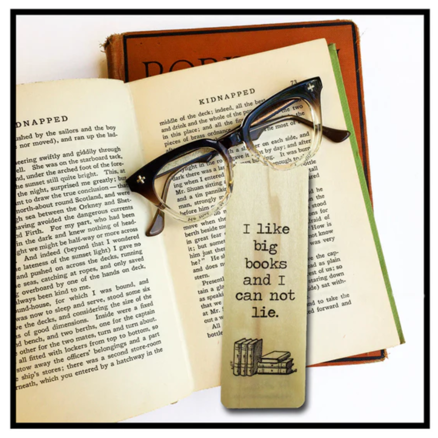 I Like Big Book and I Cannot Lie. - Wood Bookmark