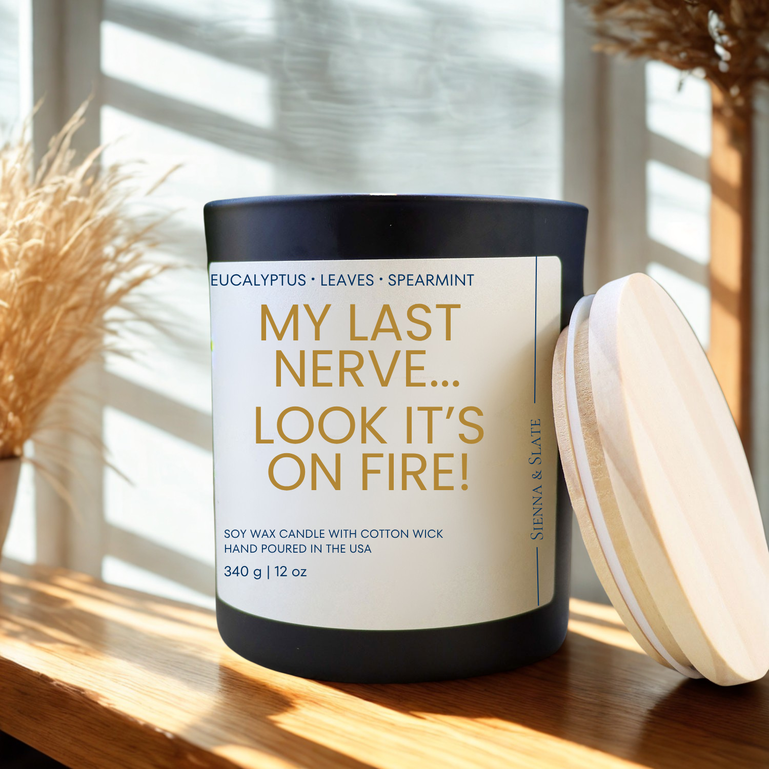 My Last Nerve... Look it's On Fire Candle