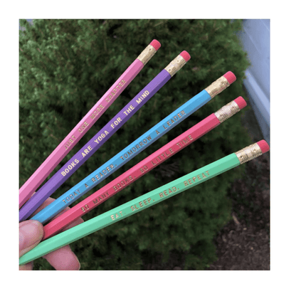 Book Lover Pencil Set - Sienna & Slate