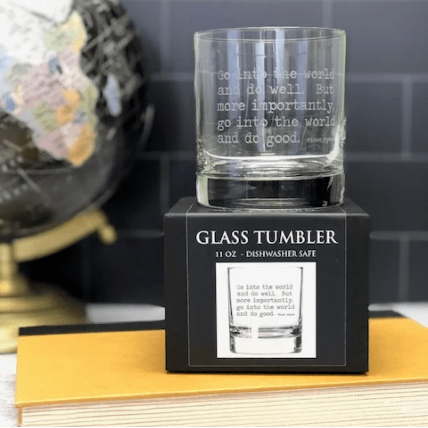 Go Into the World and Do Good 11oz Glass Tumbler - Sienna & Slate