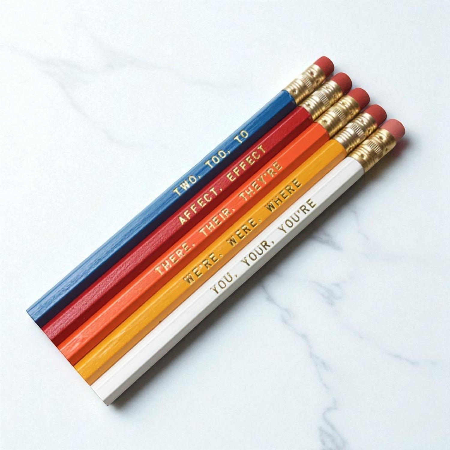 Grammar Pencil Set - Sienna & Slate
