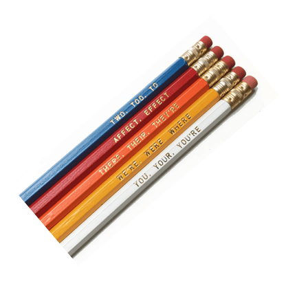 Grammar Pencil Set - Sienna & Slate