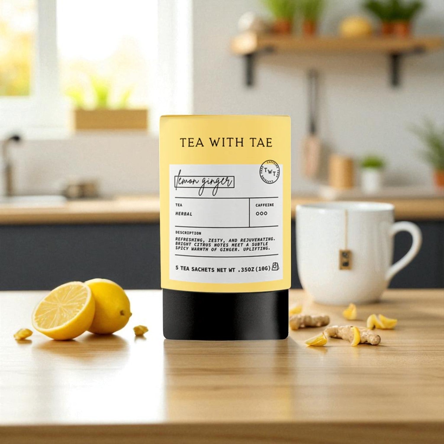 Lemon Ginger Herbal Mini Tube - Sienna & Slate