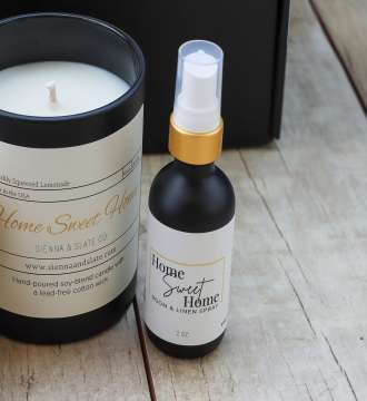 Home Sweet Home Room & Linen Spray and Candle